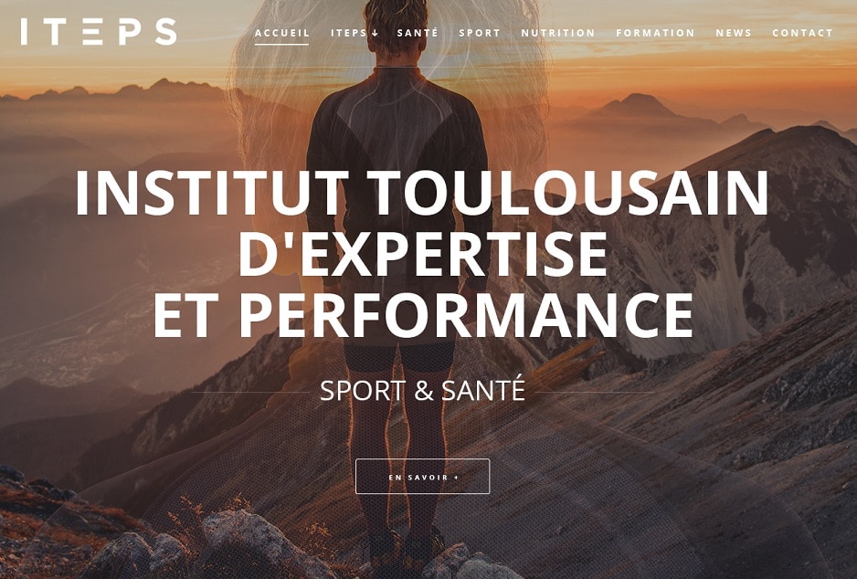 Graphisme, webdesign responsive, développement front-end/back-end WordPress du site ITEPS Sport et Santé à Toulouse (Muret), développeur WordPress