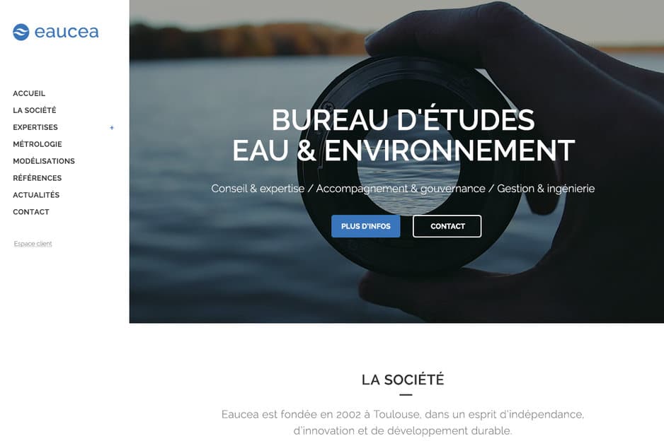 Création et développement sur-mesure WordPress du nouveau site de la société Eaucea à Toulouse