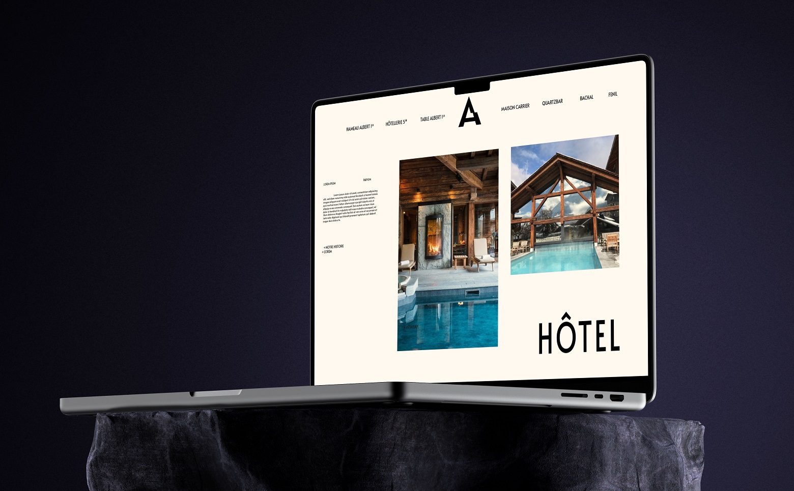 Branding, communication, marketing et stratégie digitale de l'hôtel de luxe 5* Hameau Albert 1er à Chamonix