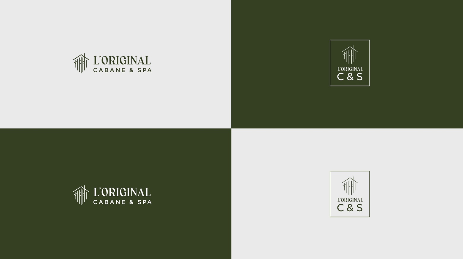 Conception du logo L'original Cabane & Spa, hospitalité durable et tourisme responsable